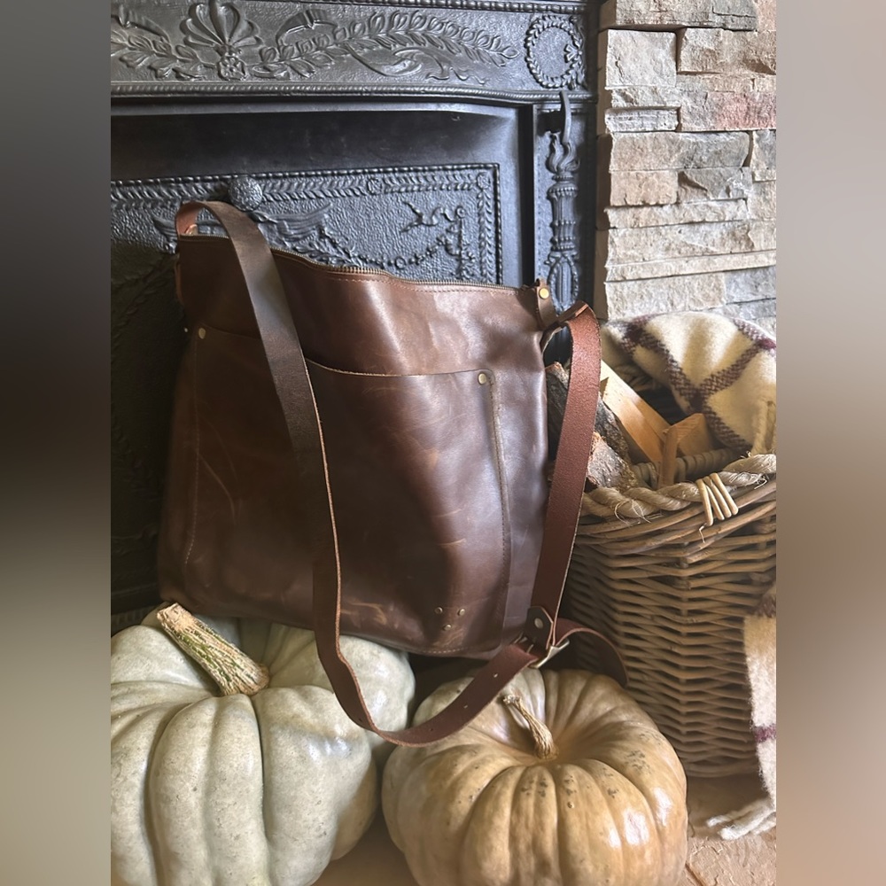 Leather satchel